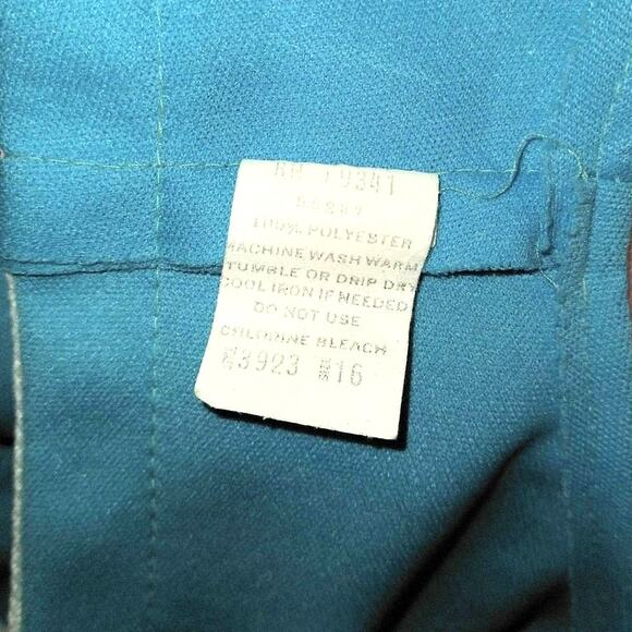 70's Vintage Blue Dress with Matching Jacket and Belt Size 10 - Picture 6 of 7